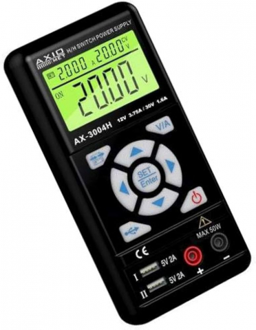 Instrumente de masura si control - Sursa de alimentare, AXIOMET, AX-3004H, LCD, 1 canale, pentru ateliere de hobby, Convertor buck portabil
