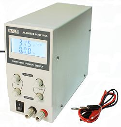 Surse de alimentare - Sursa de alimentare, AXIOMET, AX-3005DS, LCD, 1 canale, pentru aplicații de laborator, Setare tensiune cu buton rotativ