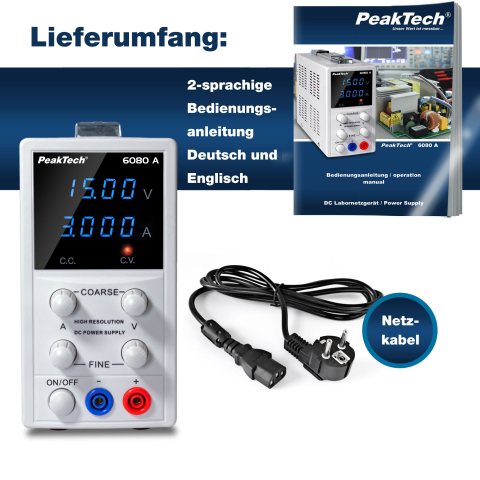 Sursa de alimentare PEAKTECH P 6080A  0...3A 0...15V DC [3]