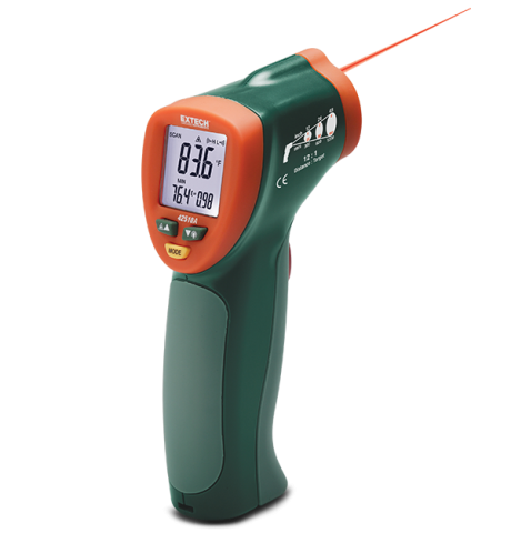 Termometre - Termometru EXTECH EX42510A, 160x42x82mm baterie 6LR61 9V x1, Termometru cu infraroșu
