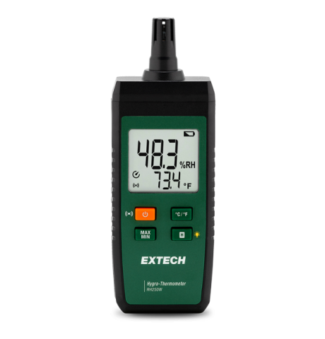 Termometre - Termometru EXTECH RH250W, 150x53x28mm baterie LR03 AAA 1,5V x3, termo-higrometru