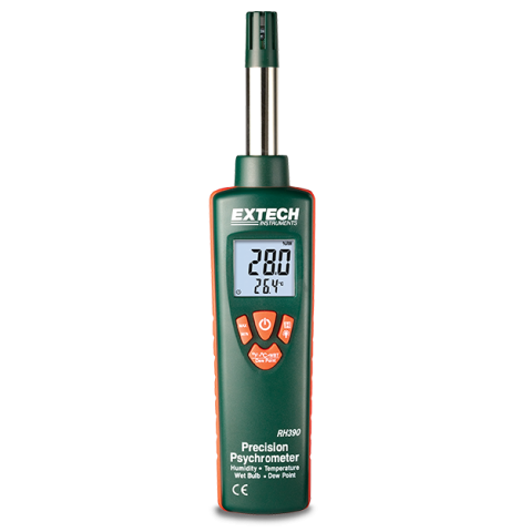 Termometre - Termometru EXTECH RH390,  baterie 9V x1, psicrometru