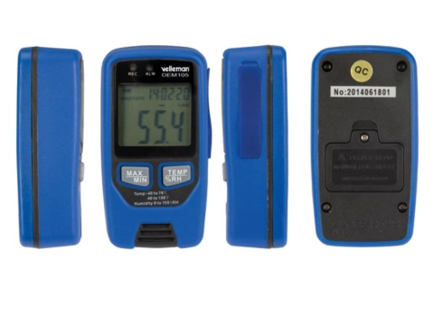 Termometru VELLEMAN VEL-DEM105, 96x50x30mm baterie CR14250 1/2AA 3,6V x1, termo-higrometru [1]