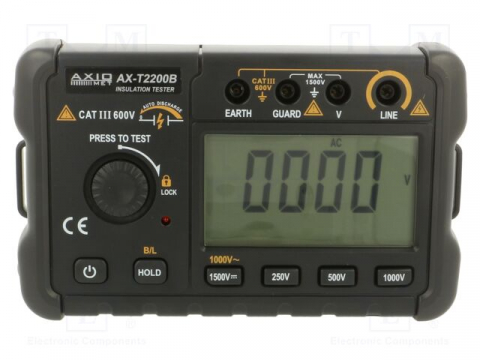 Instrumente de masura si control - Tester AXIOMET AX-T2200B, CAT III 600V, Ideal pentru instalatori și electricieni 