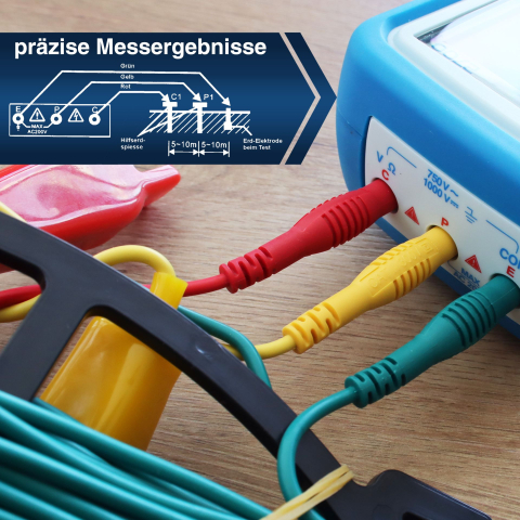 Tester PEAKTECH P 2700, 20Ω @ 0,01Ω rezolutie, Pentru masurarea rezistentei de impamantare si tensiunii electrodului [1]