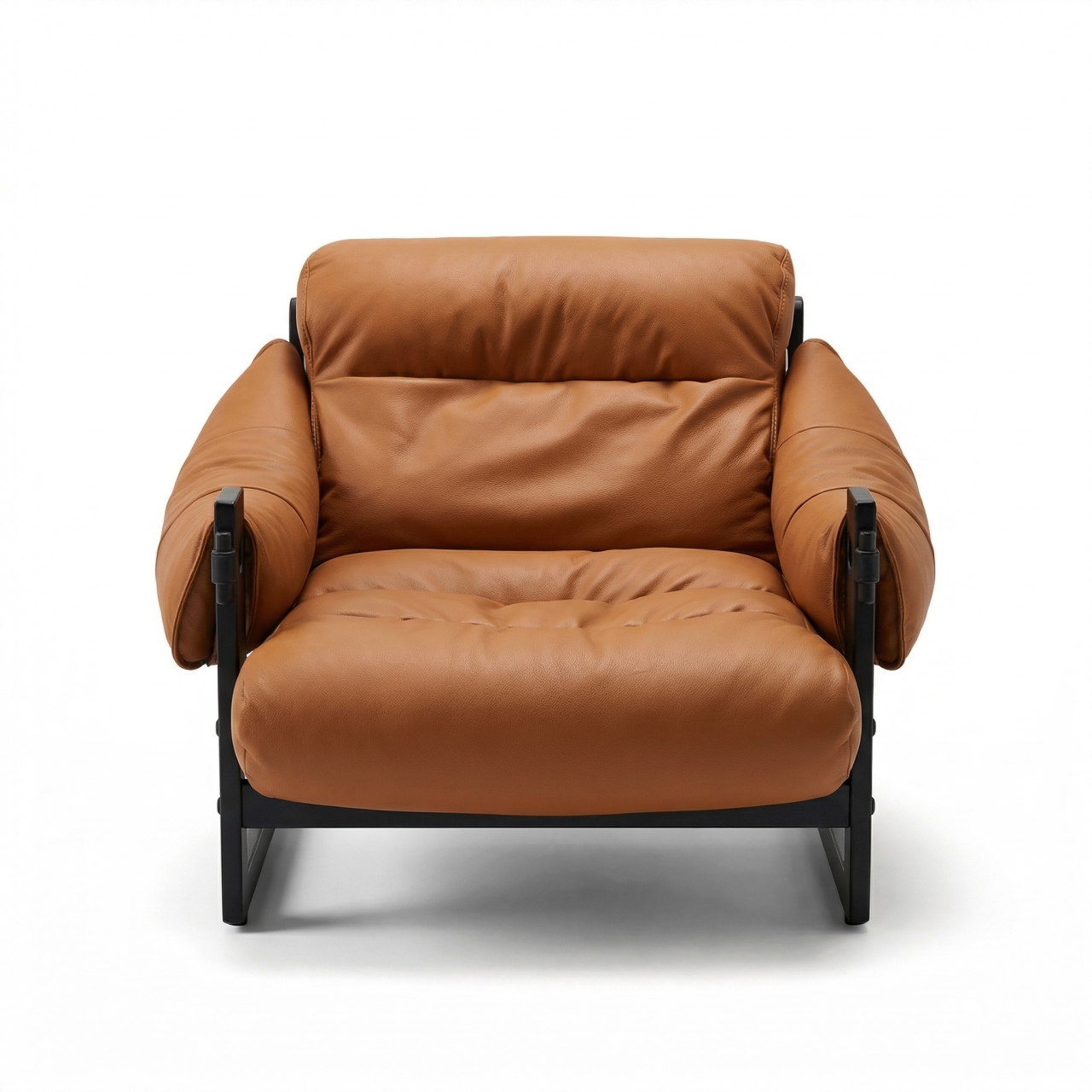 Arbo Fotoliu Lemn + Piele Ecologică Maro [2]