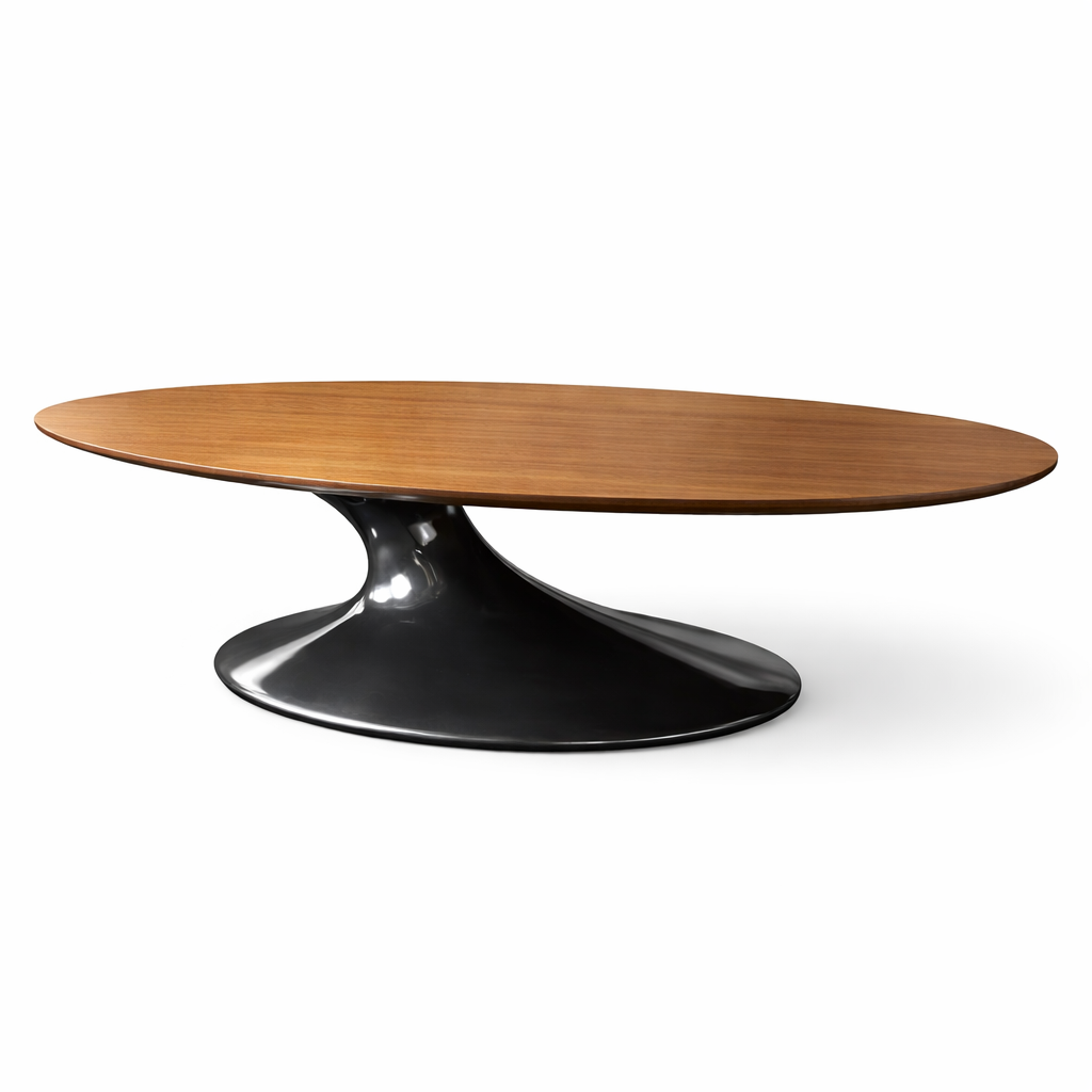 arbo masa cafea lemn sculptural otel negru [2]