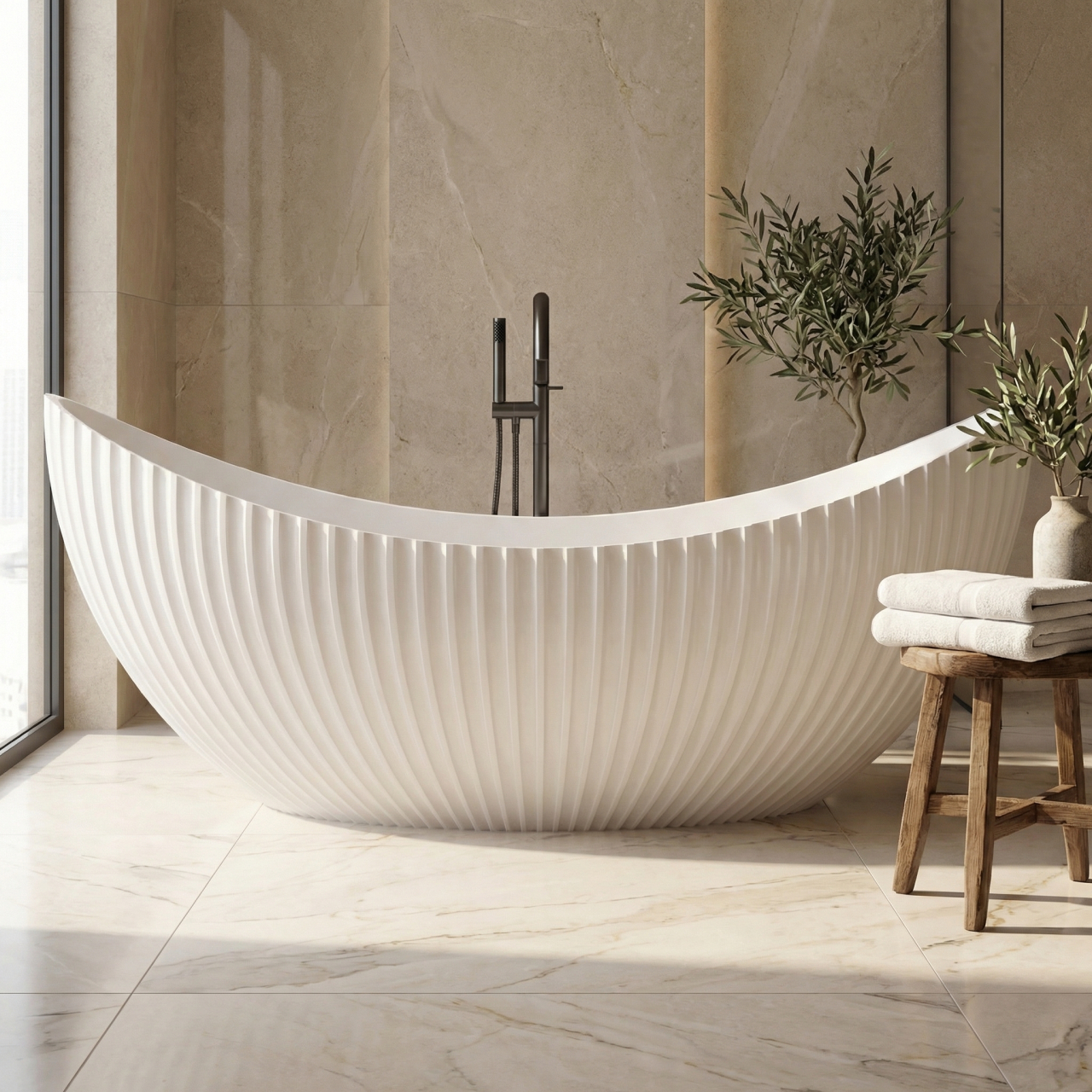 Cadă de Baie Freestanding Celeste Matte White [2]