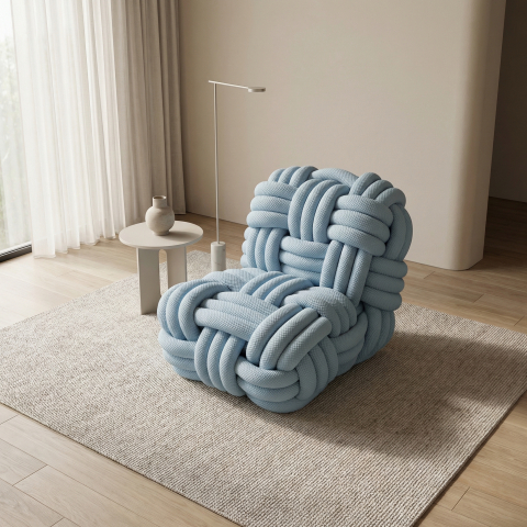 Canapele si Fotolii - Arbo Fotoliu Knot Bleu