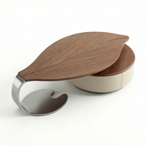 Mese de Cafea - Arbo Masa Cafea Otel+Lemn