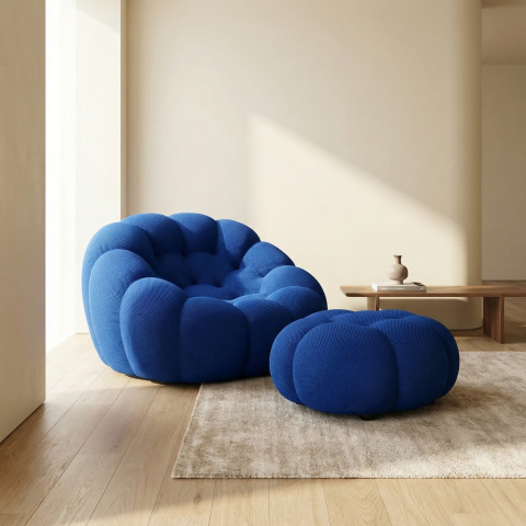 Canapele si Fotolii - arbo set bubble cloud blue fotoliu otoman albastru