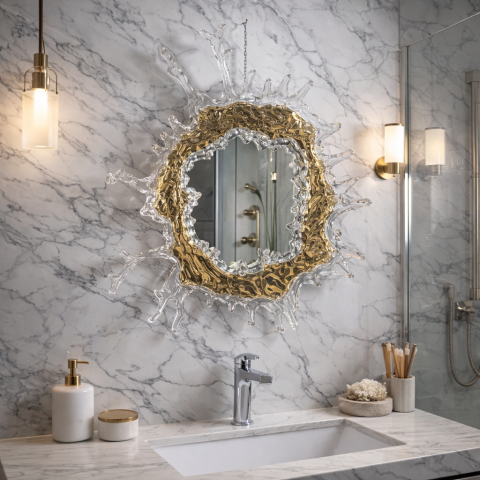 Oglinzi Baie - Celeste Oglinda Baie cu Iluminat LED