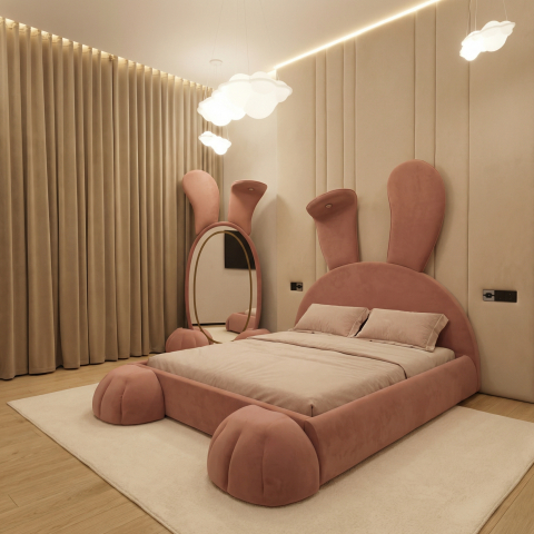 Mobilier - Nido set pat Bunny fete roz cu oglinda