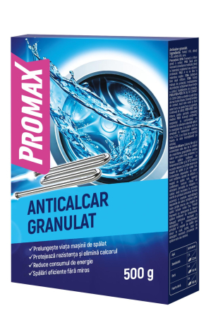 Soluții anticalcar - Anticalcar granulat Promax pentru masini de spalat, 500g
