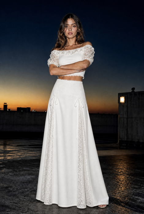 Fusta Linen Lace-Trim [7]