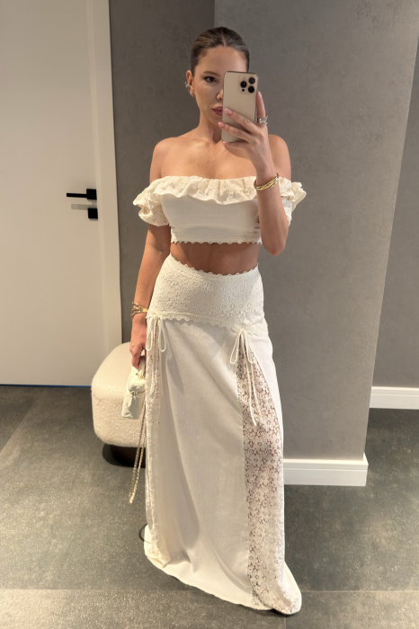 Fusta Linen Lace-Trim [6]