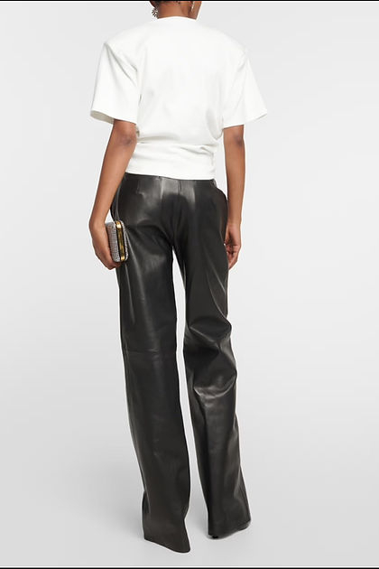 Pantaloni Wide  Faux Leather [2]