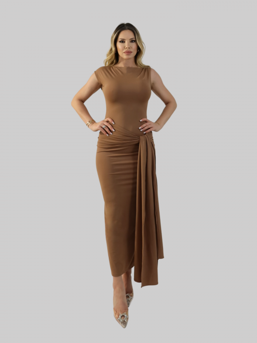 Rochie Drape Bej [3]