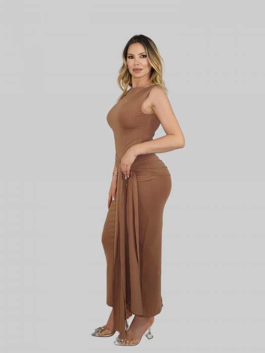 Rochie Drape Bej [2]