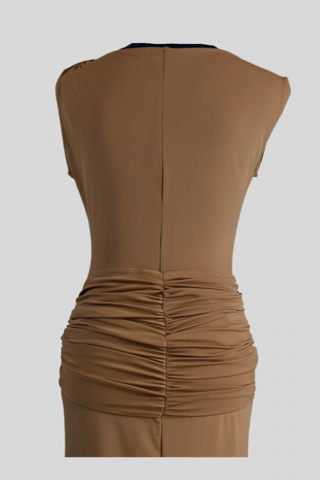 Rochie Drape Bej [6]