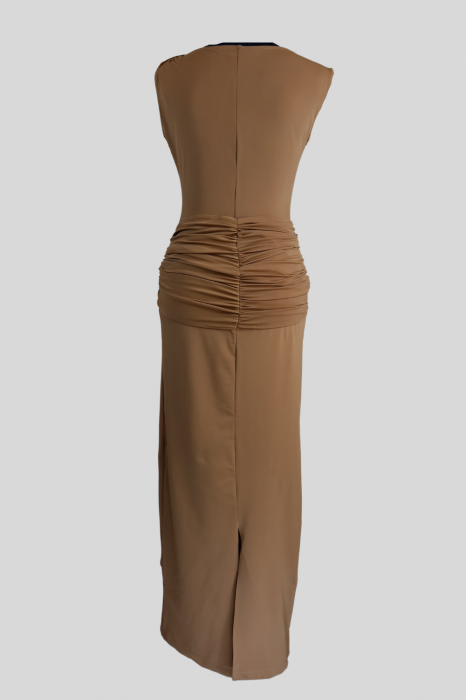 Rochie Drape Bej [5]