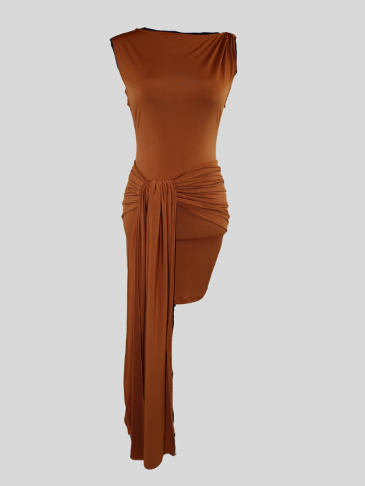 Rochie  Drape Mini Maro [4]