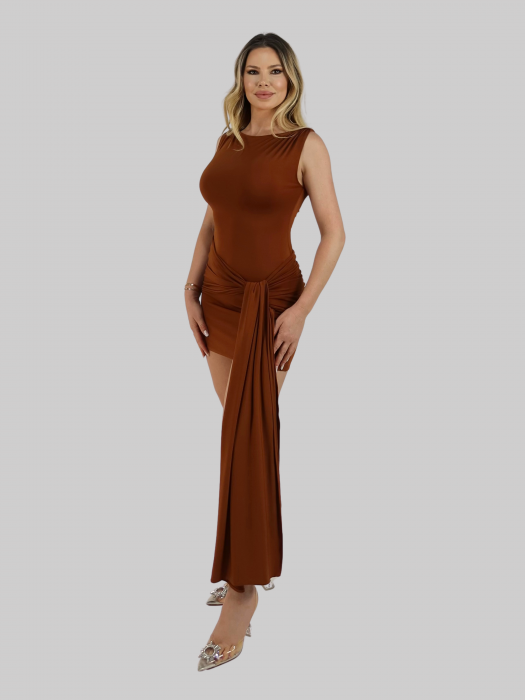 Rochie  Drape Mini Maro [2]