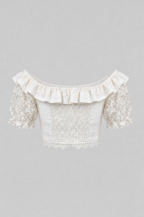 Top Linen lace-trim [2]
