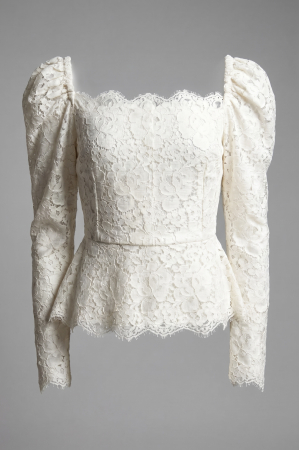 Bluza Lace Peplum Ivoire [2]