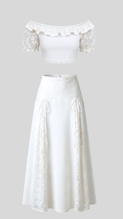 Fusta Linen Lace-Trim [4]