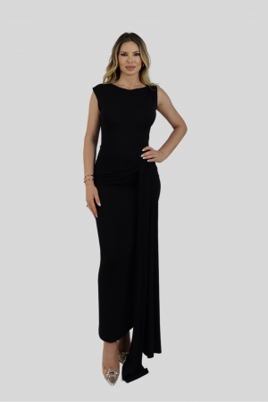 Rochie Drape Black [4]