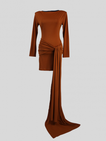 Rochii - Rochie  Drape Mini Maro