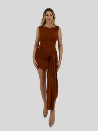 Rochii - Rochie  Drape Mini Maro