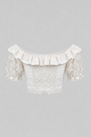 Top Linen lace-trim [1]