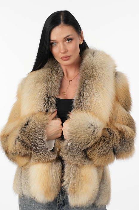 Haină din blana de vulpe gold fox [4]