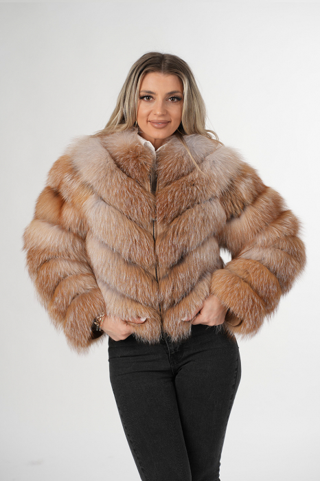 Haină din vulpe gold model 2 în 1 [1]