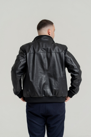 Jachetă Bomber Premium – Piele Naturală de Ovină cu Textură Perforată [2]