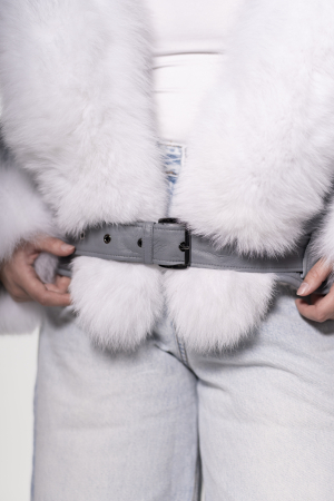 Cojoc din miel toscan accesorizat cu blană de vulpe [3]