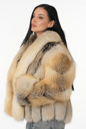Blanuri Femei - Haină din blana de vulpe gold fox