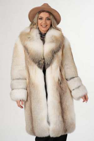 Haină din blană de Vulpe Polară Gold Fox [1]