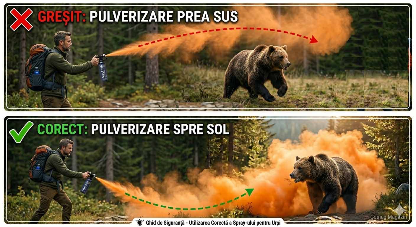 Instructiuni de folosire spray pentru ursi