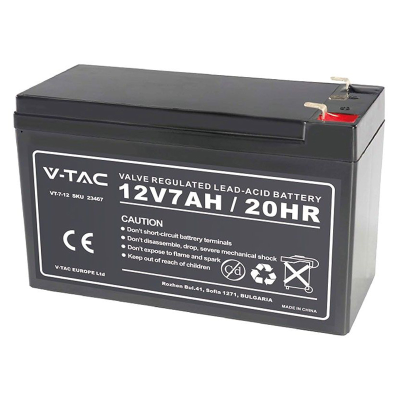 Acumulator Gel Plumb 12V 7Ah 20HR 151x65x94mm V-TAC SKU-23467 [3]