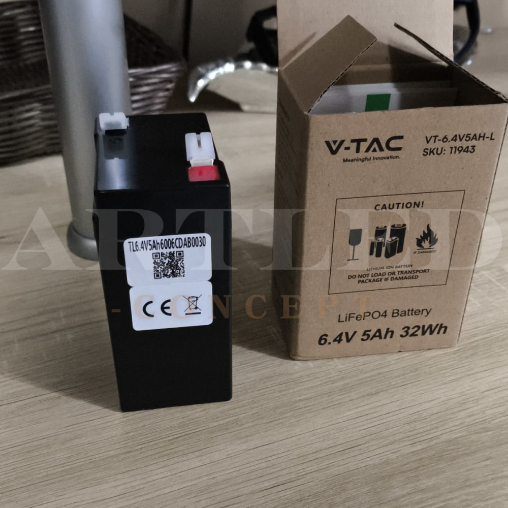 Acumulator Lithium 6.4V 5Ah 70x47x99mm V-TAC SKU-11943 [2]