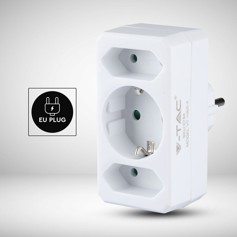 ADAPTOR 3 PRIZE 2X2.5A SI 1X16A MAX 3680W [9]