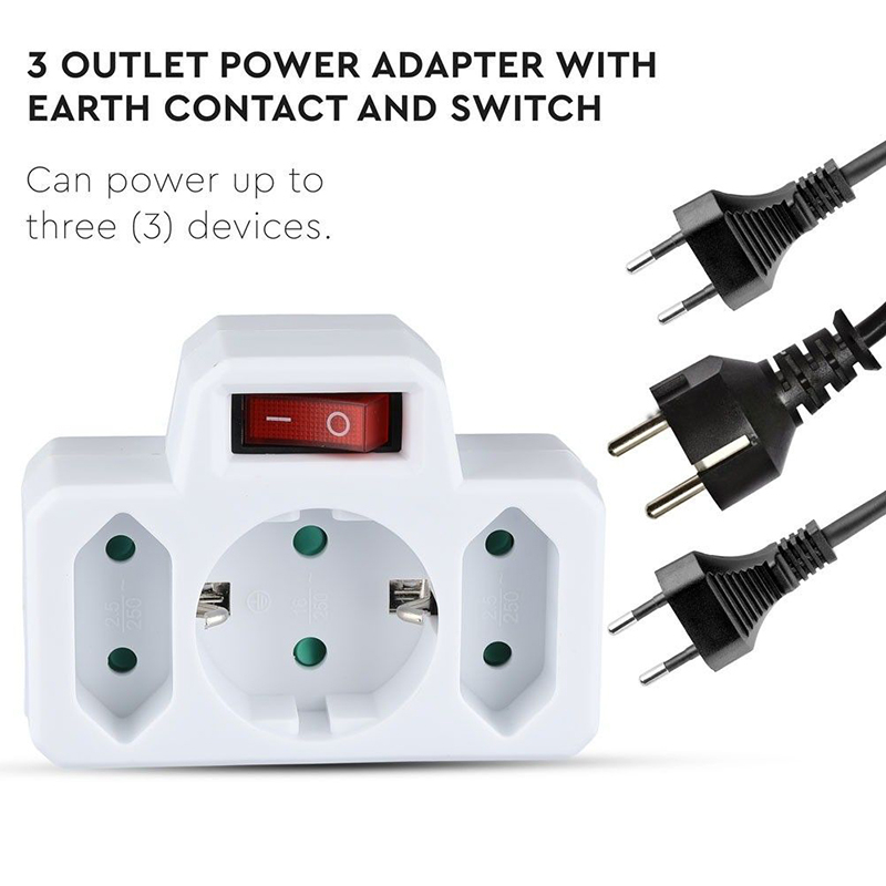 ADAPTOR 3 PRIZE CU INTRERUPATOR 2X2.5A SI 1X16A MAX 3680W [8]