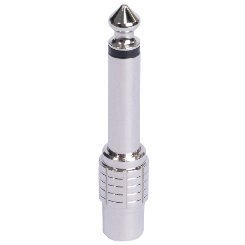 ADAPTOR JACK 6.35 TATA - RCA MAMA METAL MONO [4]