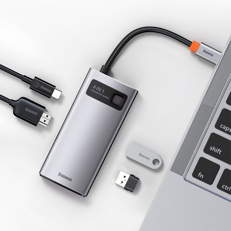 ADAPTOR MULTIFUNCTIONAL 4IN1 USB TIP C/HDMI/USB 3.0/USB2.0 + PD BASEUS [6]