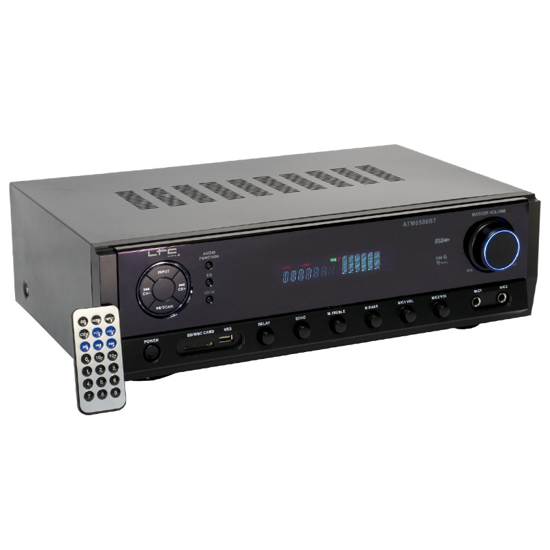 AMPLIFICATOR 2X50W FM/BT/USB/SD/AUX 2 LINII MIC [4]