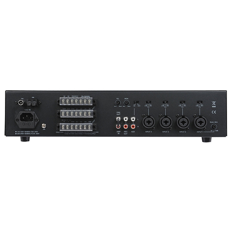 AMPLIFICATOR LINIE CU TUNER FM/AM 100V 240W 4MIC/ 2AUX [3]