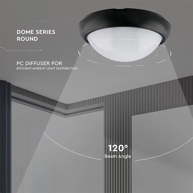 APLICA ROTUNDA LED 12W IP54 3000K ALB CALD [13]